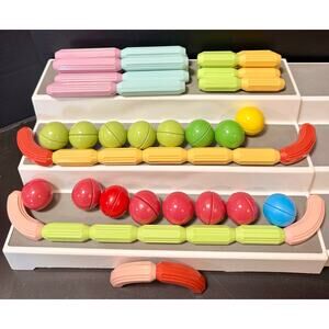 41 magnet rods & 16 balls Montessori Magnetic Building Sticks pastel colors